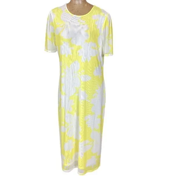 Future Collective Gabriella Kareefa-Johnson Floral Midi Mesh Dress Sz 1X #277A - Picture 6 of 11